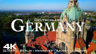 [4K] GERMANY  Deutschland 2024 Drone Aerial Drohne | 1 Hour Film of Berlin Hannover Aachen & Köln