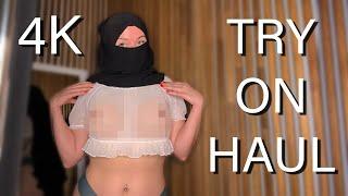 [4K] Transparent Outfits | Try on Haul with Sara