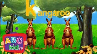 Learn the ABCs in Lower-Case: "k" is for kite and kangaroo | ABC Kid TV Nursery Rhymes & Kids Songs