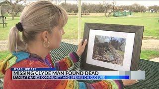 Missing Clyde man's family thanks community for support