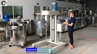 Máy khuấy sơn PU nâng hạ bằng khí nén 200 lít lh 0909 266 949 Á Âu