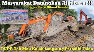 Masyarakat Datangkan Excavator Baru || Pemerintah Tak Mau Kalah Langsung Perbaiki Batu Jomba