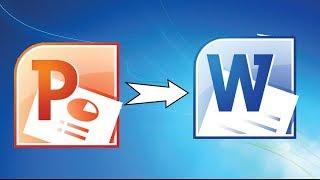 How to convert power point to Word document