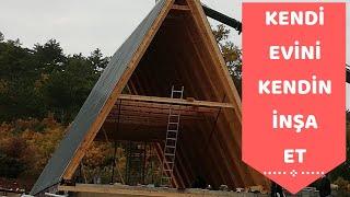 TIMELAPSE- Couple Builds Home in 7 Minutes / A Frame House