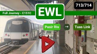 [SMRT | EWL] Full Journey on C151C | Pasir Ris to Tuas Link [713/714] (Full-Day Debut!) [SUB CC]