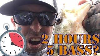 2 Hour BASS Limit Challenge? Part 2 - Ike Bass Fishing