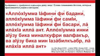 Дуа 82 - 27. Слова поминания Аллаха, которые произносятся утром и вечером