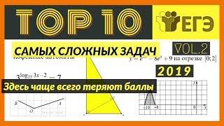 Топ 10 Самых сложных заданий части 1 ЕГЭ Vol.2  (2019)