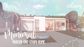 ROBLOX | Bloxburg: Minimal Modern Aesthetic One-Story Home | Speedbuild & Tour | cxlixia