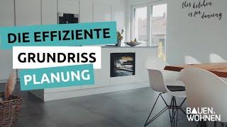 Haus bauen: Grundriss planen - Haustour: Tipps für eine effiziente Grundrissplanung - Platz sparen