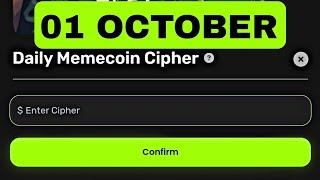 Memes Lab Bot Daily Cipher Today 1 October | Memes Lab Cipher Code Today | Daily Memecoin Cipher