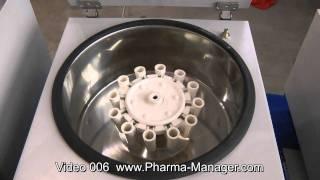 Pharmaceutical laboratory centrifuge for laboratory use. Video 006 www.Pharma-Manager.com