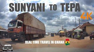 Sunyani To Tepa Road Travel via Duayaw Nkwanta and Bechem in Ghana 4K