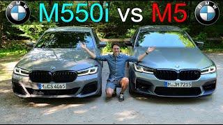 BMW M5 vs BMW M550i comparison - the V8 performance duel!