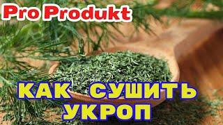 Как сушить укроп