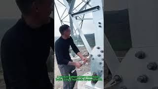 Worker Tightens Giant Bolt with Precision Torque | Industrial Assembly