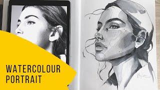 WATERCOLOUR PORTRAIT V.3 | Speed-time video process