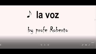 Teoría musical by profe Roberto -video 15- La voz