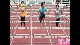 [Broadcast] 110913 Kyuhyun 110m hurdles race cut (3rd place)