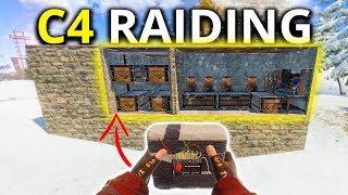 C4 RAIDING AND COUNTER RAIDING MY RICH NEIGHBOURS! - Rust Solo Survival Gameplay 3/5