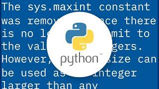 What is sys.maxint in Python 3?