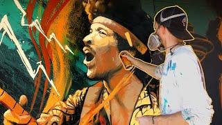 Painting Jimi Hendrix & Bob Marley Mural in Seattle!