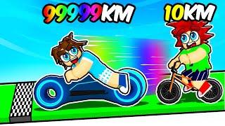 ELE COMPROU UMA MOTO PRA GANHAR A CORRIDA DE BICICLETA DO ROBLOX... (Bike Obby)