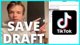 How To Save TikTok Draft Video in Gallery Without Posting (EASY 2022)