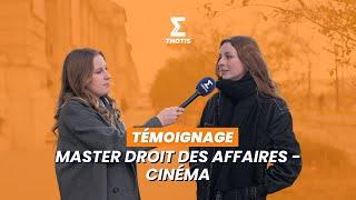 Master droit des affaires spécialité droit du cinéma : témoignage étudiant