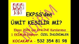 EKPSS'den ÜMİT KESMELİMİYİZ ? EKPSS - KPSS sistemleri karşılaştırılması.ONLİNE EKPSS grubumuz 1 Ekim