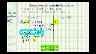 Ex 1:  Composite Function Values