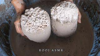 White Stoney Sand Cement Dry Tub + Water Crumbles/DippingDry on Paste Satisfying Pasteplay