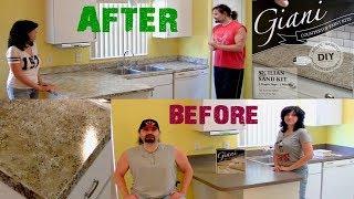 DIY- Countertop makeover using Giani Paint Kit- Step by Step