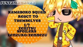 Kamaboko squad react to zenitsu| zenitsu x nezuko| manga spoilers| 1/8