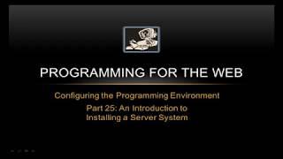 Introduction to How to install a Web Server - Programming for the Web