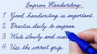 Cursive Writing Practice | 10 Lines on Improve Handwriting | English Cursive Handwriting Practice