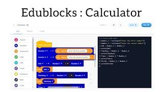 EduBlocks Tutorial : Calculator | Edublocks | Python