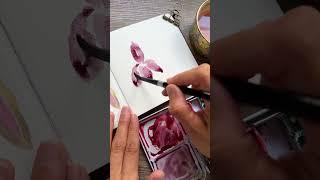 Paint easy watercolor iris flowers for beginners