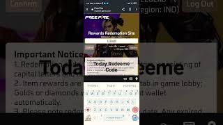 FREE FIRE REDEEM CODE FOR TODAY JANUARY 12 | FF REWARDS REDEEM  FF REDEEM CODE TODAY #jayshreeram