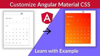 angular material datepicker custom style | Angular Material