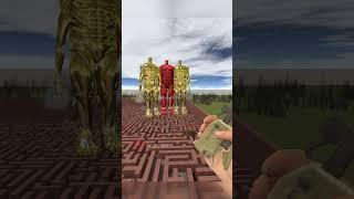 3 Giant Titan in Maze #shorts #gmod #garrysmod #shortvideo #shortsfeed