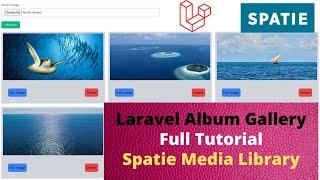 Laravel Album Gallery Full Tutorial - Spatie Media Library