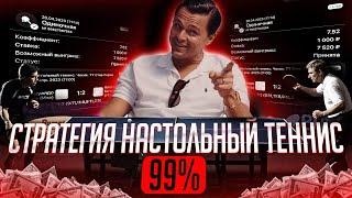 СТРАТЕГИЯ НАСТОЛЬНЫЙ ТЕННИС 99%! ТОТАЛ БОЛЬШЕ! +3200₽ ЗА 5 МИНУТ!