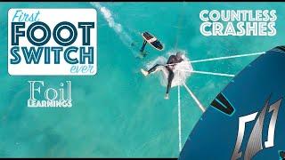 How to do my first footswitch on a Kitesurf foil