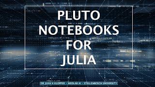 How to use Pluto notebooks and set Julia environments