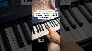 How to Play Chopin’s TURBO THIRDS Etude  1 Minute Piano Tutorial #pianolessons #pianotips