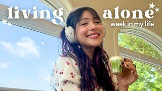 LIVING ALONE WEEK IN MY LIFE! crafting, cafe work sesh, cleaning, & more!