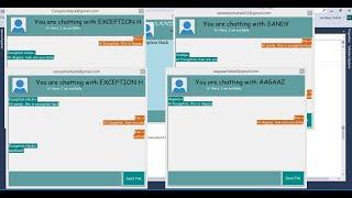 Multiple clients chat on single server window application using C# Language.