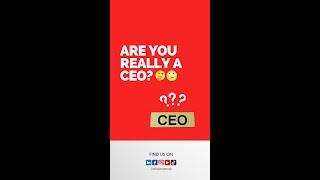 Are Your Really A CEO?