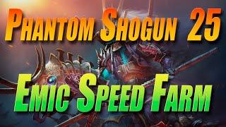 Shogun 25 sub-1min Speed Farm with Emic | Raid Shadow Legends